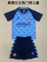 24/25 Sunderland Goalkeeper Blue Kids Kits 1:1 Soccer Jersey