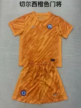 24/25 Chelsea  Goalkeeper Orange Kids Kits 1:1 Quality Soccer Jersey