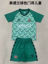 24/25 Sunderland Goalkeeper Green Kids Kits 1:1 Soccer Jersey