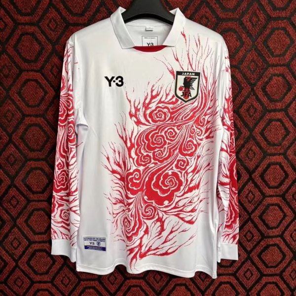 24/25 Japan Y 3 Red Flame Long Sleeves Fans 1:1 Quality Soccer Jersey