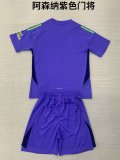 24/25 Arsenal Goalkeeper Purple Kids Kits 1:1 Soccer Jersey