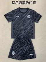 24/25 Chelsea  Goalkeeper Black Kids Kits 1:1 Quality Soccer Jersey