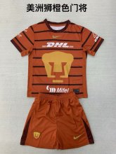 24/25 Puma Goalkeeper Orange Kids Kits 1:1 Quality Soccer Jersey