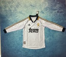 1998 Real Madrid Home Long Sleeve 1:1 Quality Retro Soccer Jersey