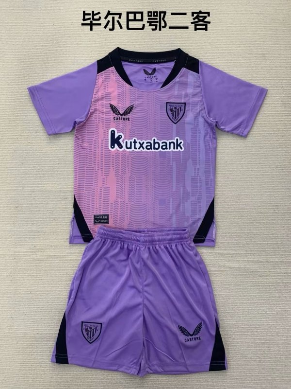 24/25 Bilbao Third Kids Kits 1:1 Quality  Soccer Jersey
