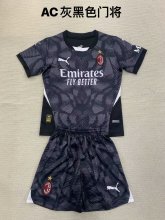 24/25 AC Milan Goalkeeper Black Kids 1:1 Quality Soccer Jersey