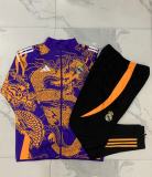 24/25  Real Madrid Purple (Inkjet Dragon) Training Tracksuit 1:1 Quality Training Jersey