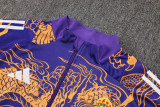 24/25  Real Madrid Purple (Inkjet Dragon) Training Tracksuit 1:1 Quality Training Jersey