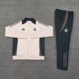 24/25  Real Madrid Light PinkTraining Tracksuit 1:1 Quality Training Jersey