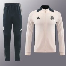 24/25  Real Madrid Light PinkTraining Tracksuit 1:1 Quality Training Jersey