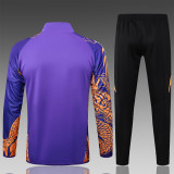 24/25  Real Madrid Purple (Inkjet Dragon) Training Tracksuit 1:1 Quality Training Jersey