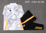 24/25  Real Madrid White (Inkjet Dragon)Training Tracksuit 1:1 Quality Training Jersey