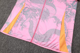 24/25  Real Madrid Pink (Inkjet Dragon) Training Tracksuit 1:1 Quality Training Jersey