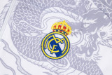 24/25  Real Madrid White (Inkjet Dragon)Training Tracksuit 1:1 Quality Training Jersey