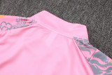 24/25  Real Madrid Pink (Inkjet Dragon) Training Tracksuit 1:1 Quality Training Jersey