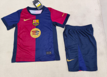 24/25 Barcelona Home Kids Kits 1:1  Soccer Jersey（胸前大logo）