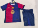 24/25 Barcelona Home Kids Kits 1:1  Soccer Jersey（胸前大logo）