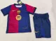 24/25 Barcelona Home Kids Kits 1:1  Soccer Jersey（胸前大logo）