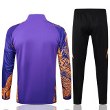 24/25  Real Madrid Purple (Inkjet Dragon) Training Tracksuit 1:1 Quality Training Jersey