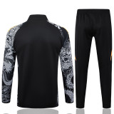 24/25  Real Madrid Black Training Tracksuit 1:1 Quality Training Jersey