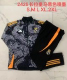 24/25  Real Madrid Black Training Tracksuit 1:1 Quality Training Jersey