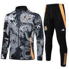 24/25  Real Madrid Black Training Tracksuit 1:1 Quality Training Jersey