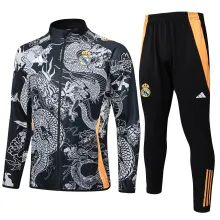 24/25  Real Madrid Black Training Tracksuit 1:1 Quality Training Jersey