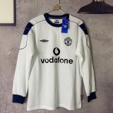 1999/2000 Manchester United Away Long Sleeve1:1 Quality Retro Soccer Jersey