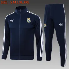 24/25  Real Madrid Blue Training Tracksuit 1:1 Quality Training Jersey
