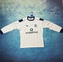 1999/2000 Manchester United Away Long Sleeve1:1 Quality Retro Soccer Jersey
