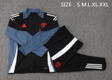 24/25  Manchester United Black Training Tracksuit 1:1 Quality Soccer Jersey