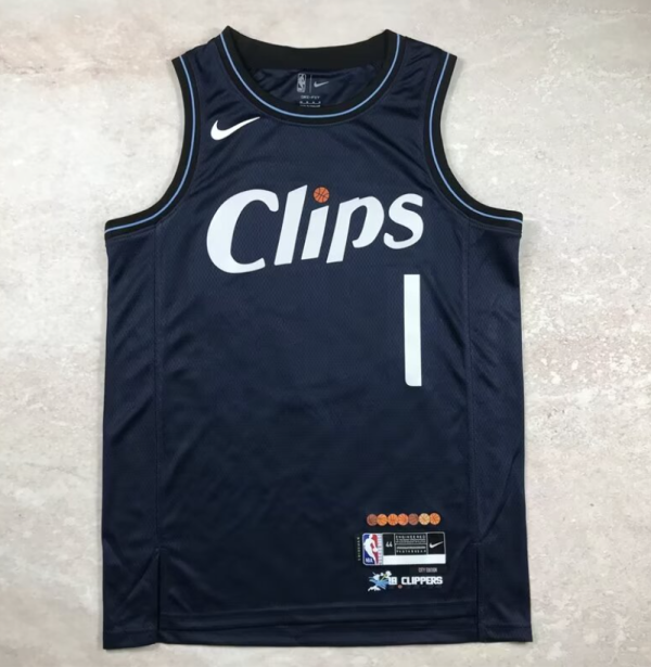 Clippers Harden #1 Dark Blue City Edition  1:1 Quality NBA Jersey