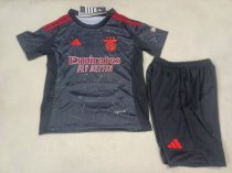 24/25 Benfica Away Black Kids Kits 1:1 Quality Soccer Jersey