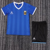 1986  Argentina Away  Kids  Retro 1:1 Quality  Soccer Jersey