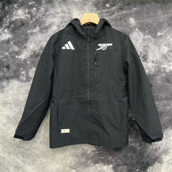 24/25 Arsenal Black Windbreaker