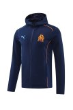 24/25  Marseille Jacket Tracksuit Blue Hoodie 1:1 Quality