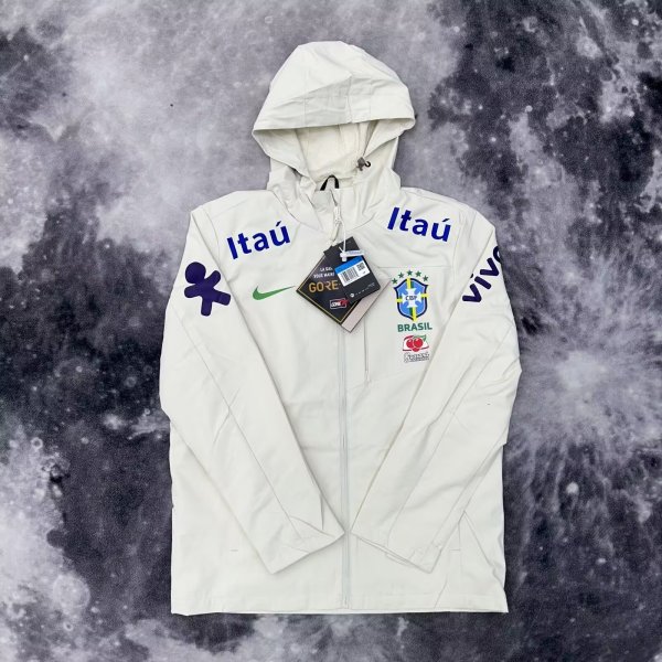 24/25 Brazil White Windbreaker