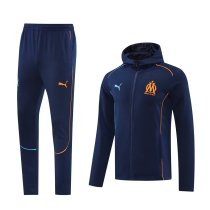 24/25  Marseille Jacket Tracksuit Blue Hoodie 1:1 Quality