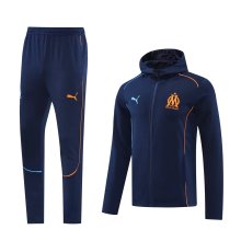 24/25  Marseille Jacket Tracksuit Blue Hoodie 1:1 Quality