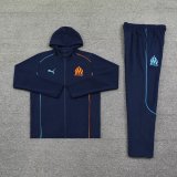 24/25  Marseille Jacket Tracksuit Blue Hoodie 1:1 Quality