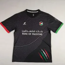 24/25  Palestine Black Flower  Fans 1:1 Quality Soccer Jersey