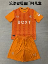 24/25 Rangers Goalkeeper  Orange Kids KIits 1:1 Soccer Jersey
