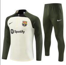 23/24 Barcelona Training Suit Beige 1:1 Quality Training Jersey