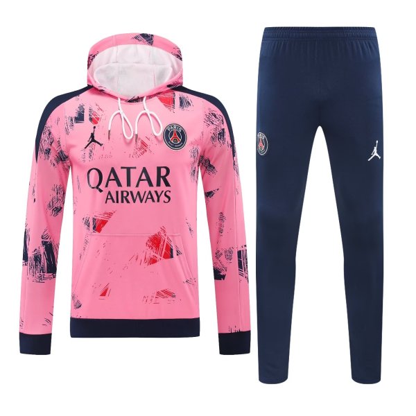 24/25 Paris Hooded long sleeved Pink 1:1 Training suit