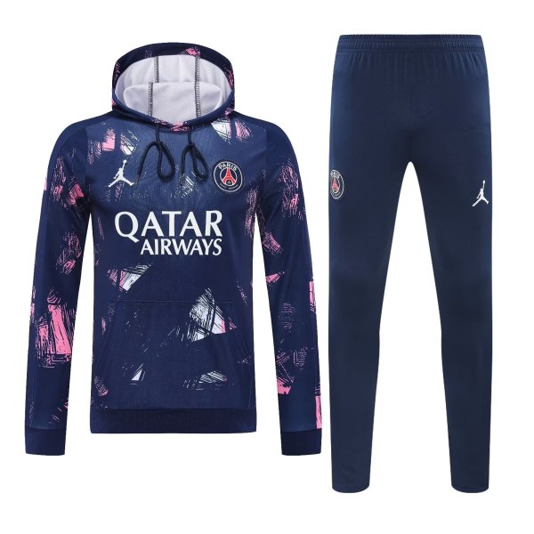 24/25 Paris Hooded long sleeved Blue 1:1 Training suit