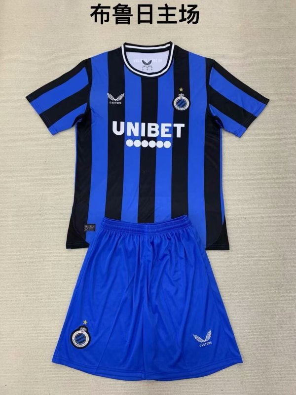 24/25  Brugge  Home  Kids Kits 1:1 Quality Soccer Jersey
