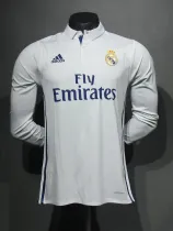 2016-2017  Real Madrid Home Long Sleeve Player Retro1:1 Quality Soccer Jersey