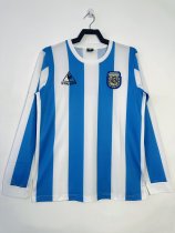 1986  Argentina Home Long Sleeve Retro 1:1 Quality Soccer Jersey