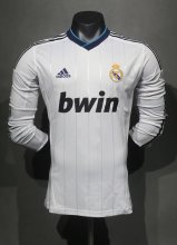 2012/2013 Real Madrid Home  Long Sleeve Player Version 1:1 Quality Retro Soccer Jersey