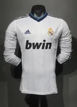 2012/2013 Real Madrid Home  Long Sleeve Player Version 1:1 Quality Retro Soccer Jersey